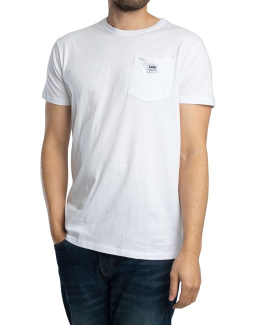 Lois White Teco Chest Pocket T-shirt for men