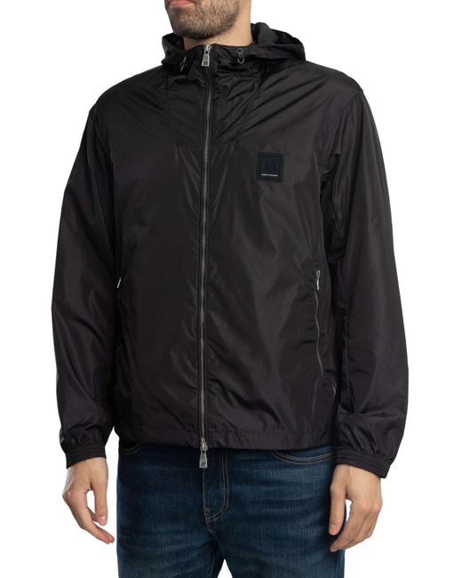 ARMANI EXCHANGE Black Box Logo Jacket for men