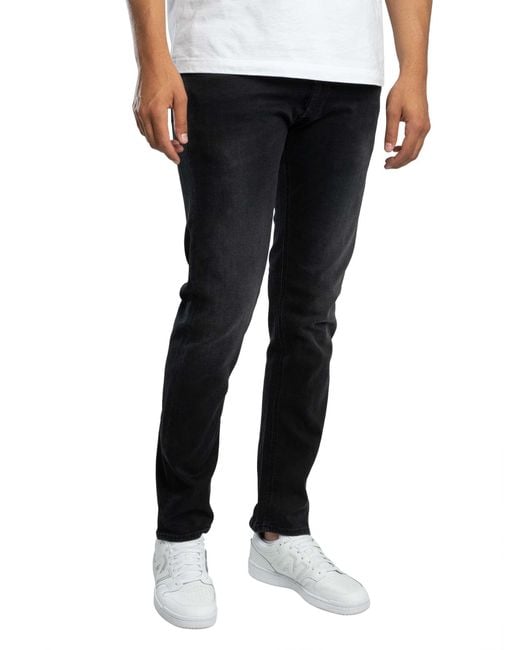 Replay Black Grover Straight Fit Jeans for men