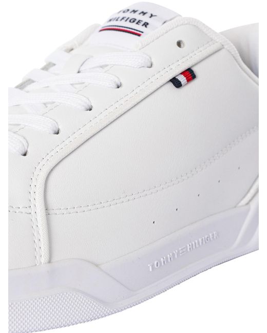 Tommy Hilfiger White Low-top Cupsole Leather Trainers for men