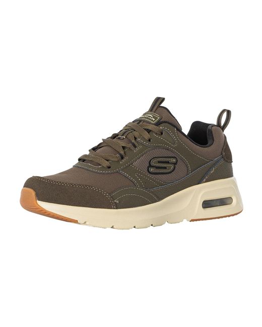 Skechers Brown Skech-air Court Homegrown Leather Trainers for men