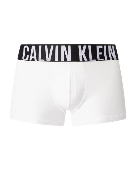 Calvin Klein White Intense Power 3 Pack Trunks for men
