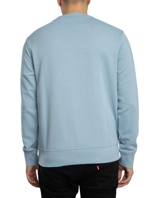 Boss Blue We Basic Crew Sweatshirt for men