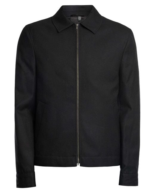 Ted Baker Black Henry J Wool Blend Harrington Jacket for men