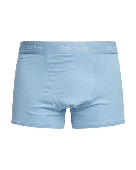 Calvin Klein Blue 3 Pack Icon Relaxed Fit Trunks for men