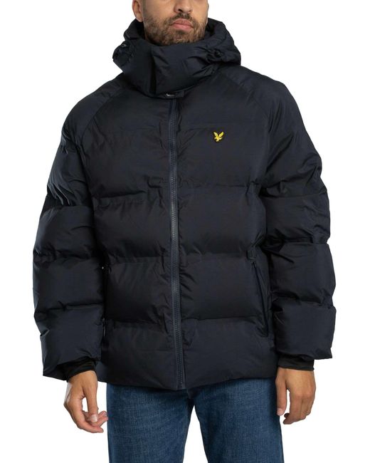 Lyle & Scott Blue Welded Puffer Jacket for men