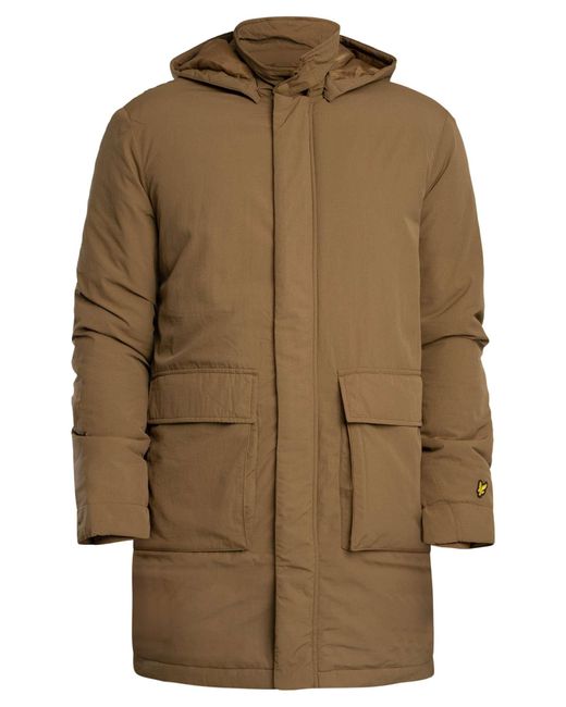 Lyle & Scott Natural Wadded Parka Jacket for men
