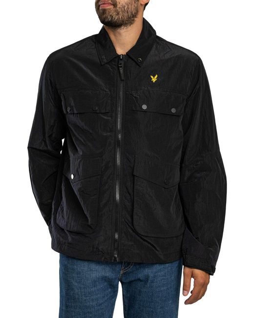 Lyle & Scott Black 4 Pocket Blouson Jacket for men
