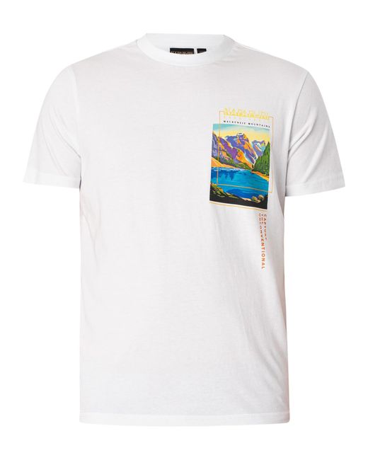 Napapijri White Canada T-shirt for men
