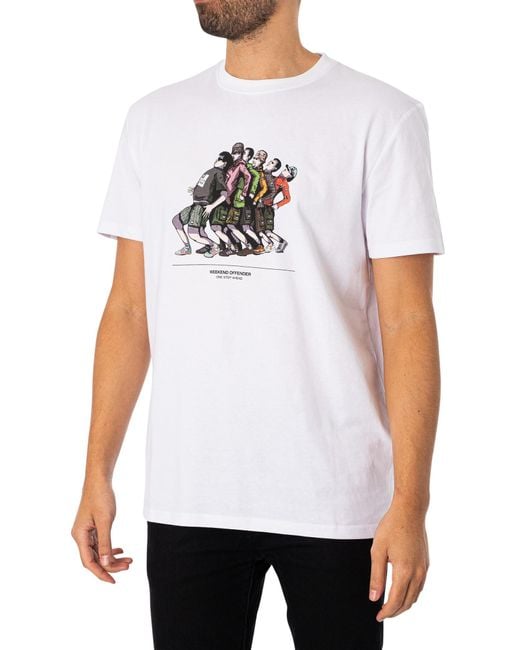 Weekend Offender White Madness Graphic T-shirt for men