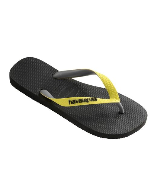Havaianas Black & Neon Yellow Top Mix Flip Flops for men