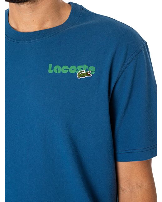Lacoste Blue Brand Chest Logo T-shirt for men