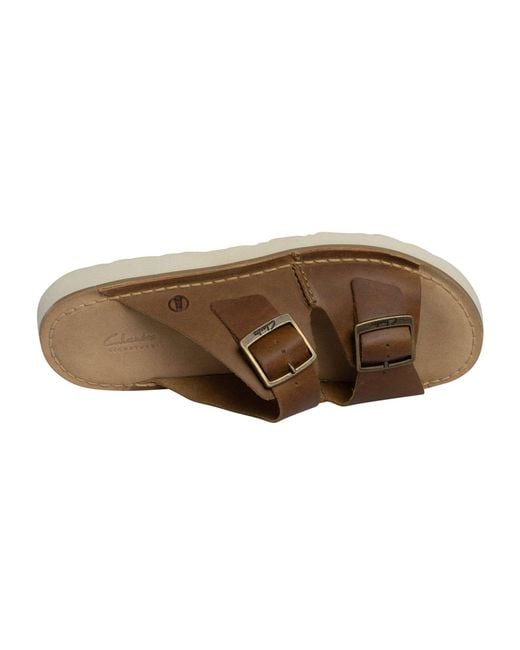 Clarks Brown Solsbury Strap Leather Sandals for men