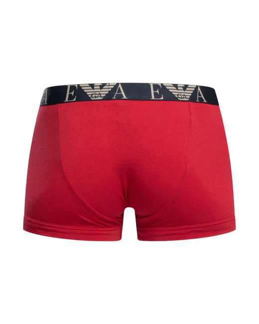 Emporio Armani Blue 3 Pack Trunks for men