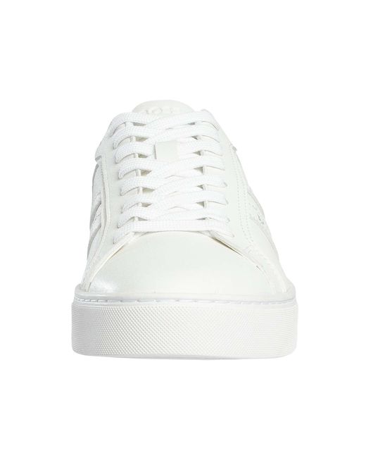 Boss White Rhys Faux Trainers for men