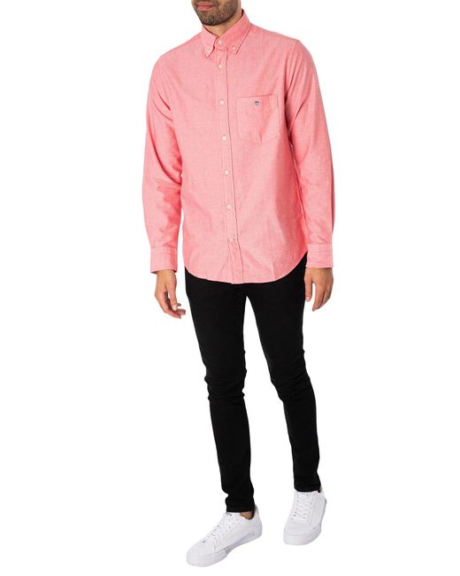 Gant Pink Regular Oxford Shirt for men