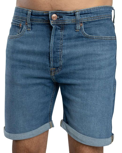 Jack & Jones Blue Rick Original Denim Shorts for men