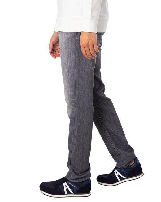 Armani Exchange Gray Slim 5 Pocket Jeans for men