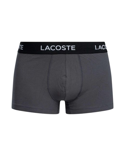 Lacoste Black 3 Pack Trunks for men