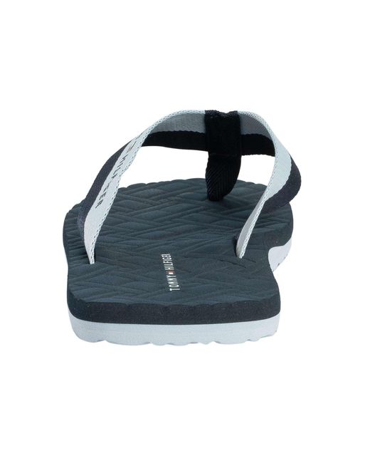 Tommy Hilfiger Blue Webbing Beach Flip Flops for men