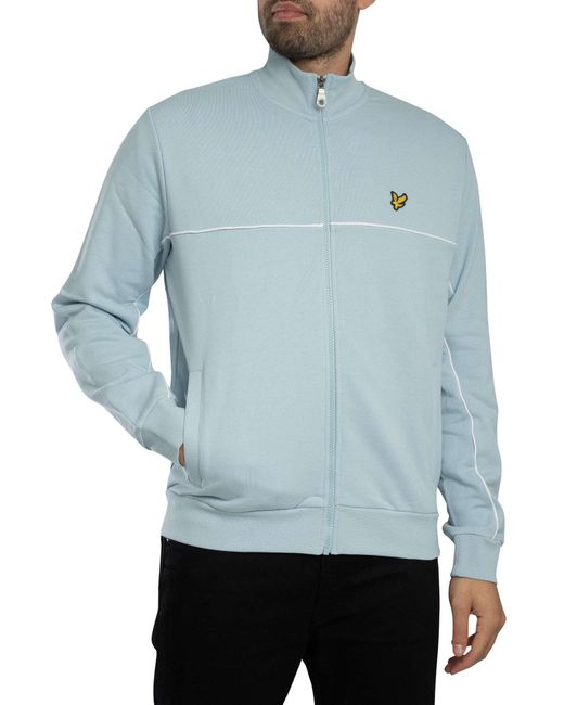 Lyle & Scott Blue Piped Full Zip Track Jacket for men