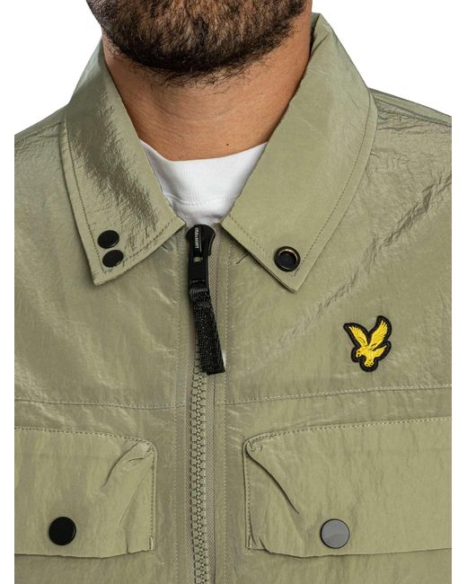 Lyle & Scott Green 4 Pocket Blouson Jacket for men