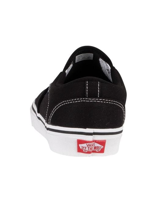 Vans Black Asher Canvas Trainers for men