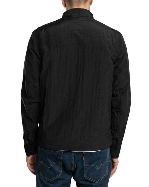 Sergio Tacchini Black Luciano Regular Shacket for men