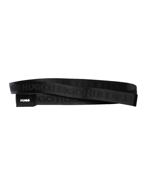 HUGO Black Garratt Belt for men
