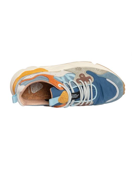 Flower Mountain Blue Yamano Suede Trainers for men