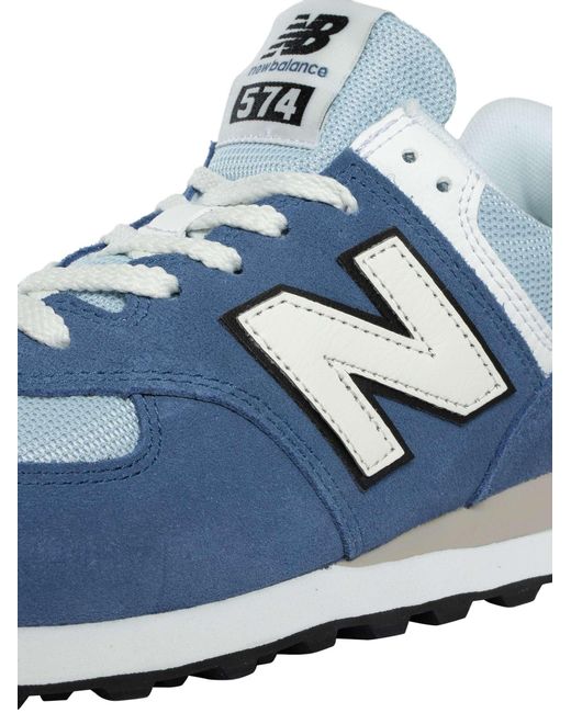 New Balance Blue 574 Suede Trainers for men
