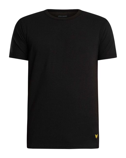 Lyle & Scott Black Basic 3 Pack T-shirt for men