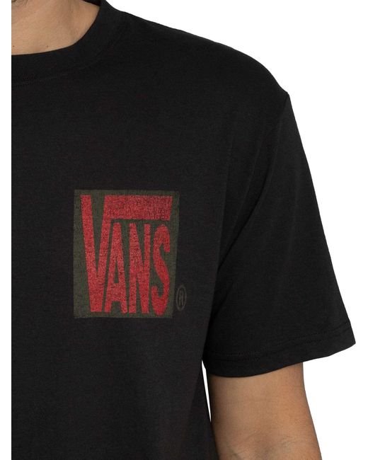 Vans Black Stretch Stack Back Graphic T-shirt for men