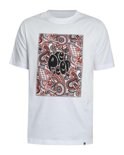 Pretty Green White Resonance Box Logo T-shirt for men