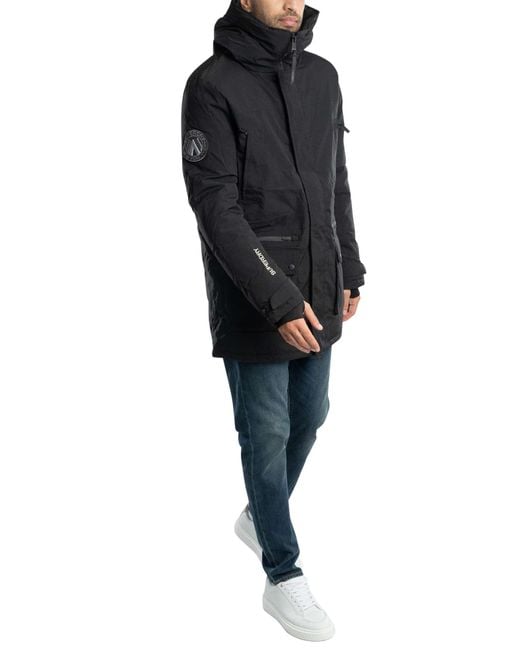 Superdry Blue City Padded Parka Jacket for men
