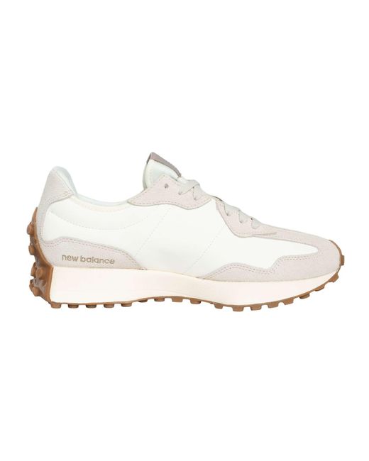 New Balance White 327 Leather Trainers for men