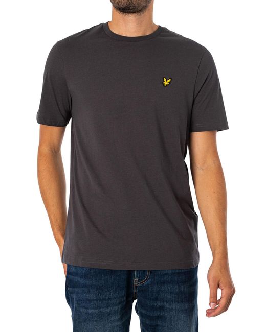 Lyle & Scott Black Plain Logo T-shirt for men