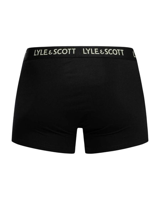 Lyle & Scott Black 3 Pack Barclay Trunks for men