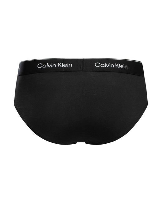 Calvin Klein Black 3 Pack Hip Briefs for men