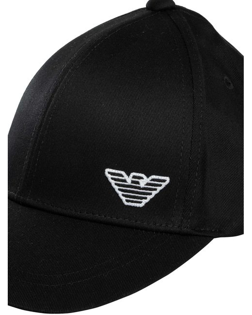 Emporio Armani Black Logo Baseball Cap for men