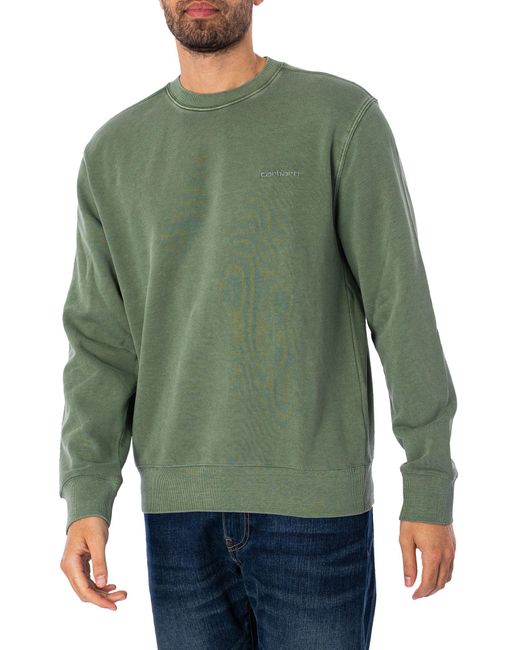 Carhartt Green Duster Script Sweatshirt for men
