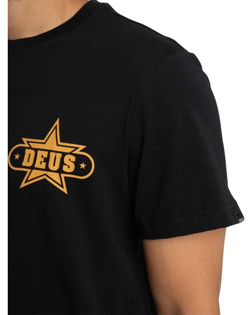 Deus Ex Machina Black Gumshoe Back Graphic T-shirt for men