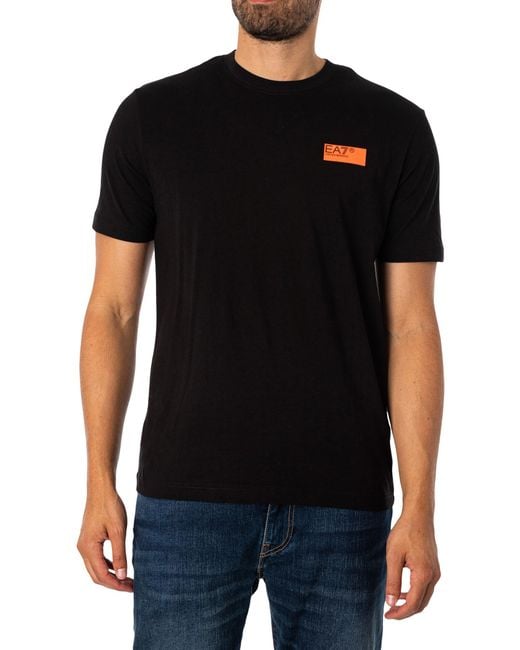 EA7 Black Back Graphic Jersey T-shirt for men