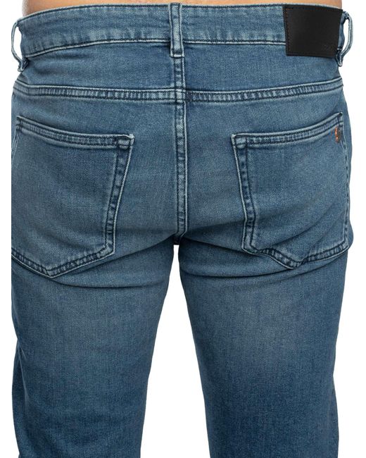 Boss Blue Delaware Bo Compass Slim Fit Jeans for men