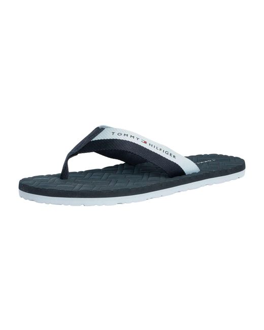 Tommy Hilfiger Blue Webbing Beach Flip Flops for men