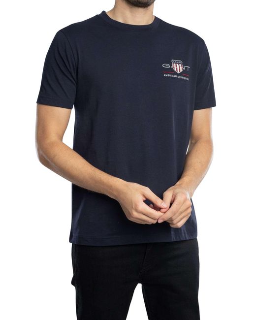 Gant Blue Regular Archive Shield T-shirt for men