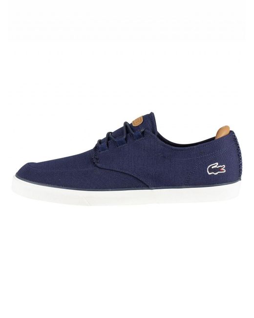 Lacoste Navy/light Brown Esparre Deck 119 3 Cma Canvas Trainers in Blue for  Men | Lyst UK