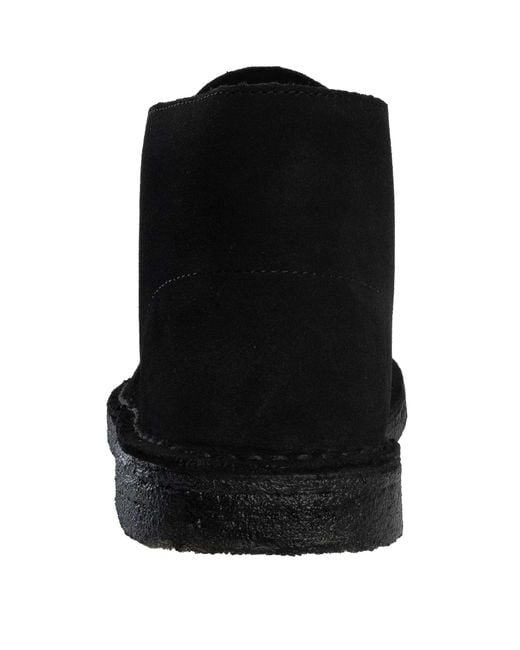 Clarks Black Suede Desert Boots for men