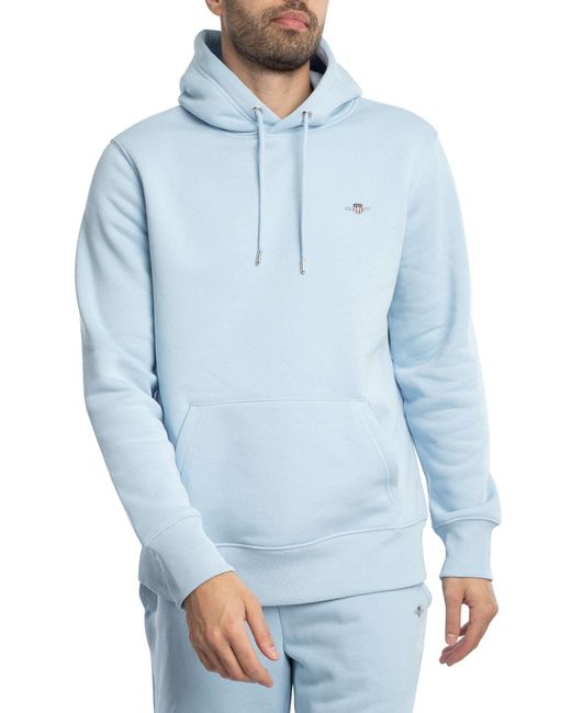 Gant Blue Regular Shield Pullover Hoodie for men
