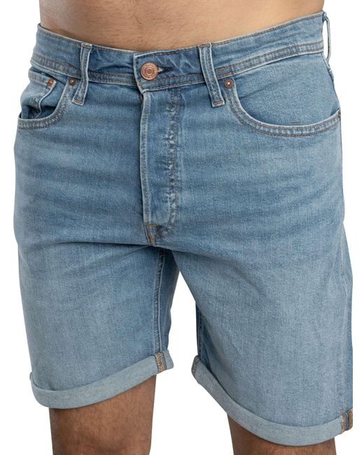 Jack & Jones Blue Rick Original Denim Shorts for men